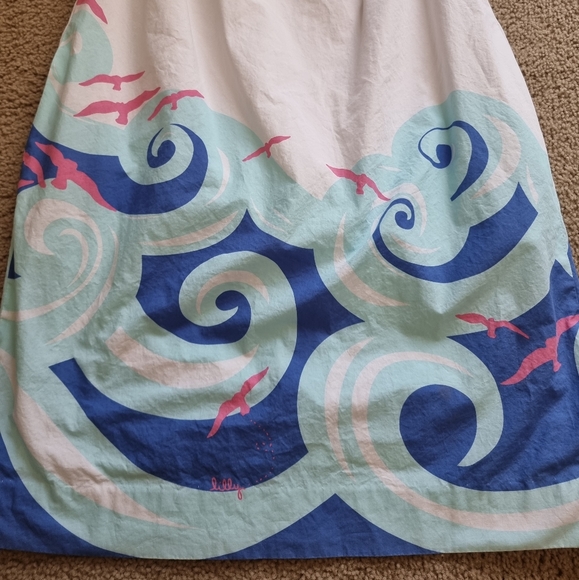 Lilly Pulitzer mini Dress Size S 100% Cotton Waves Short sleeve - Picture 5 of 10